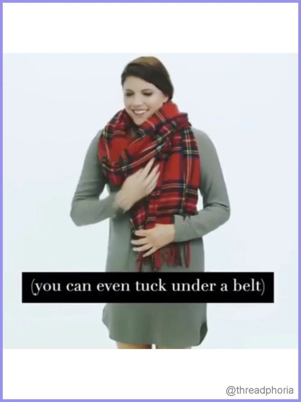 Large Tartan Checked Cashmere Feel Shawl Blanket Scarf 80